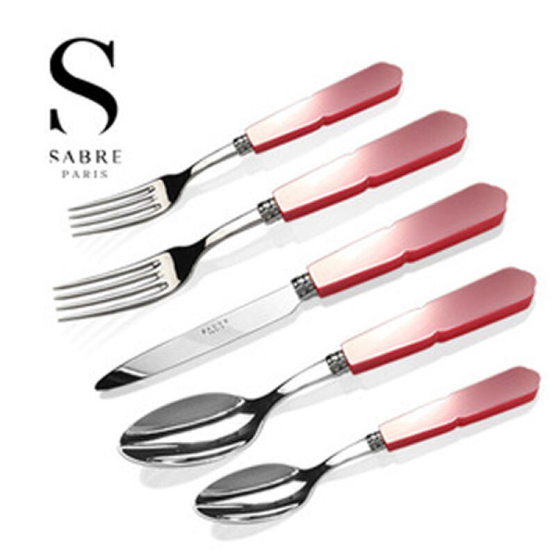[Sabre Paris] Gustave Dinner Cutlery 5-Piece Set (Rose Pink)