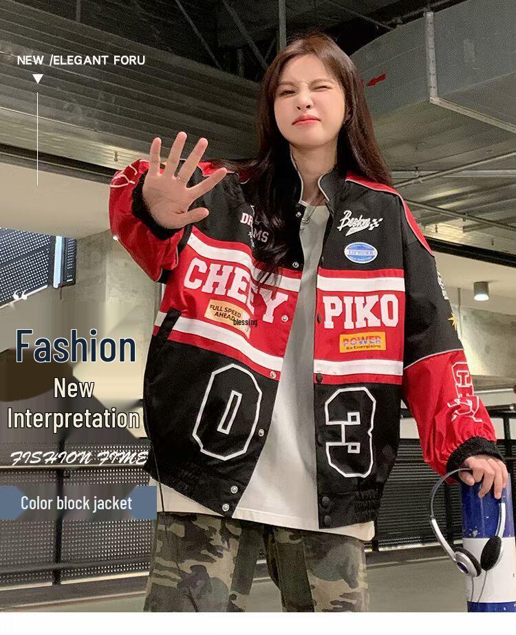 Men's & Women's Retro Racing Baseball Jackets - Trendy Motorcycle Style for Spring & Autumn