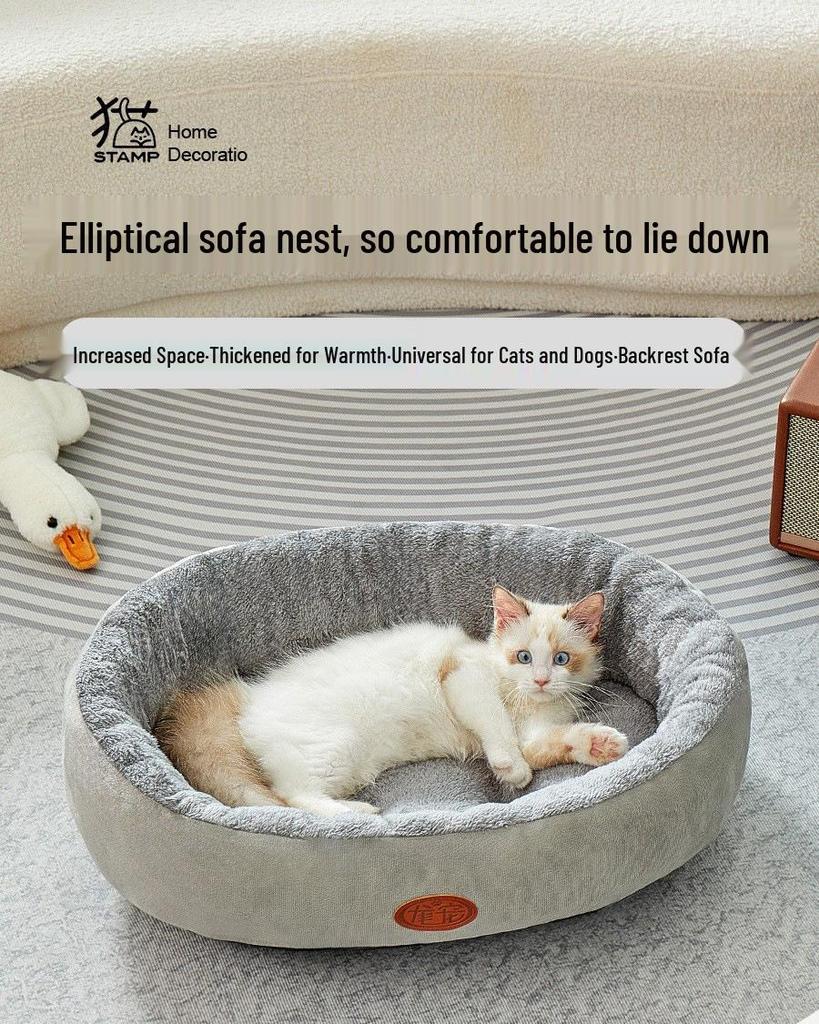 Four Seasons Dog Cushion: Cozy Winter Bed for Medium & Small Dogs, Cat Nest