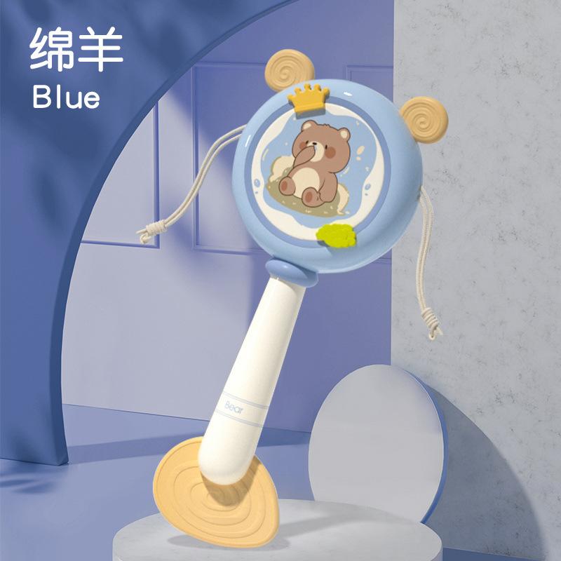 Baby Toys Can Bite Rattle 3 Months Baby Hand Drum Rattle Puzzle Rattle 0-1 Years Old
