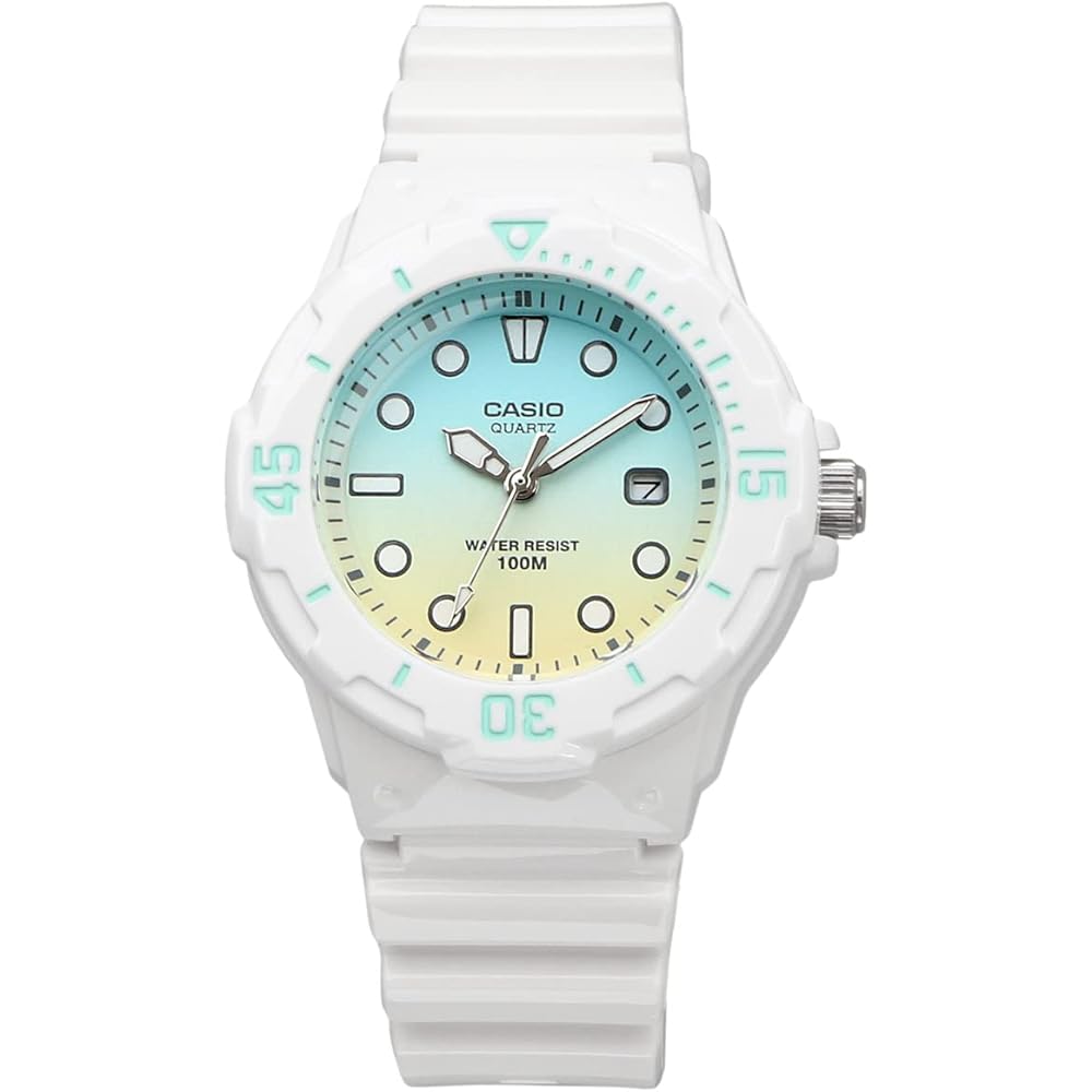 Casio LRW-200H-2E2V Analog Watch Gloss White Pastel Blue Gradient Women's Kids Generic Watch