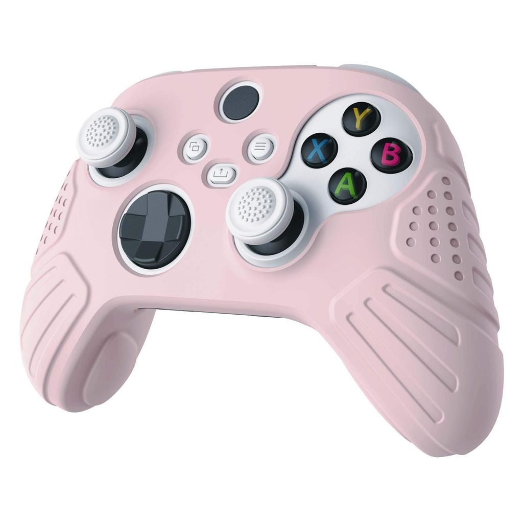 eXtremeRate PlayVital Guardian Edition Silicone Cover Skin for Xbox Series with Black Thumb Grip Soft Rubber Case Protector for Xbox Core Wireless