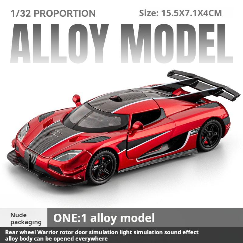 1:32 Koenigsegg One:1 Simulation Alloy Car Model Super Car Light & Sound Toy Car Collectible Decoration & Gift for Boys