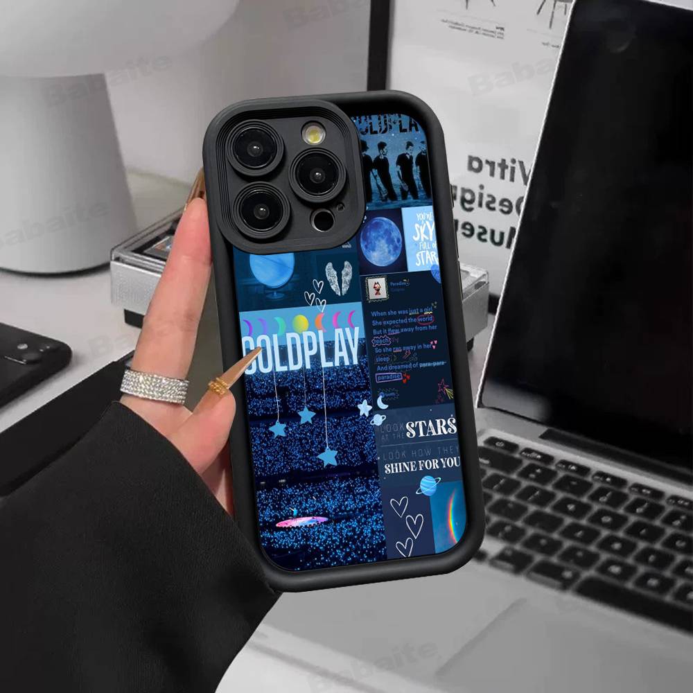 Moon Music Coldplay Band For IPhone 17 15 13 12 11 14 Pro Max X XR XS 16 Plus Shockproof Candy Back Cover