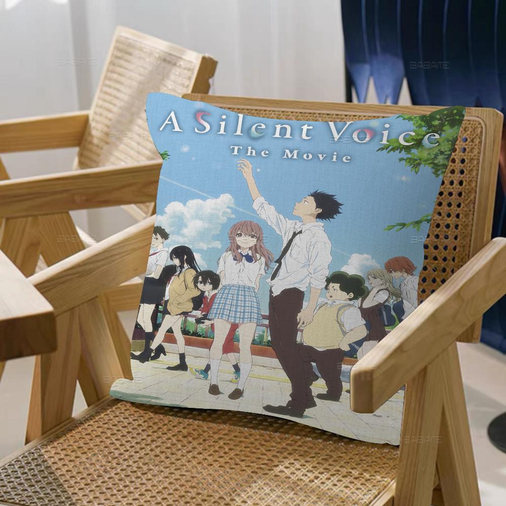 A Silent Voice Pillow Anime Pillow Sofa Bed Head Pillow Cover Cushion Cover 45x45 Cm Fashion