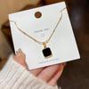 Korean 18K Gold Titanium Steel Women's Clavicle Necklace - Versatile, High-End, Non-Fading Temperament Choker.