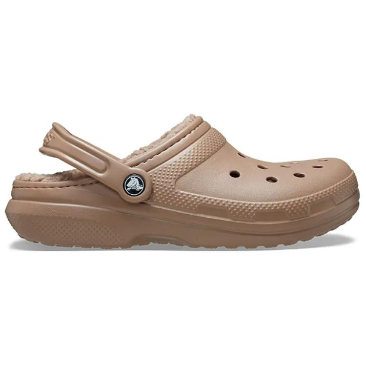 Crocs Warm Lightweight Comfortable Round Toe Slip-On Clogs Unisex Footwear Latte 203591-2Q9