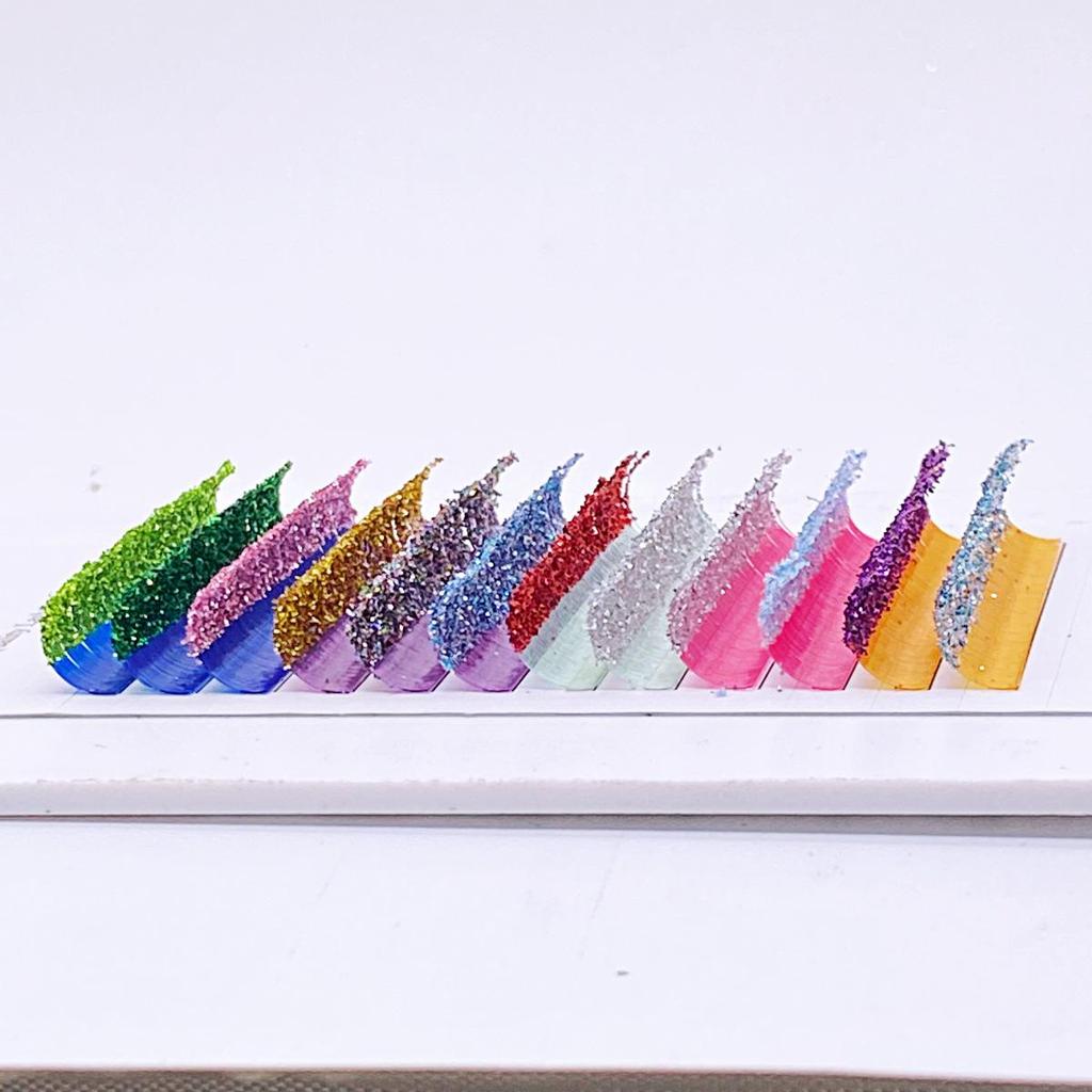 Extra Sparkly Sequin Glitter False Eyelashes: Mixed Color Dense, Holiday Style, Cross-Border Exclusive