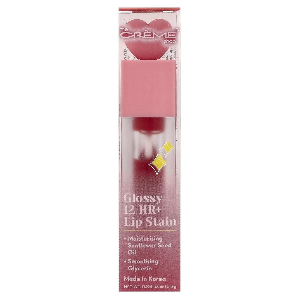 The Creme Shop, Glossy 12 HR + Lip Stain, Teddy, 5.5g (0.194oz)