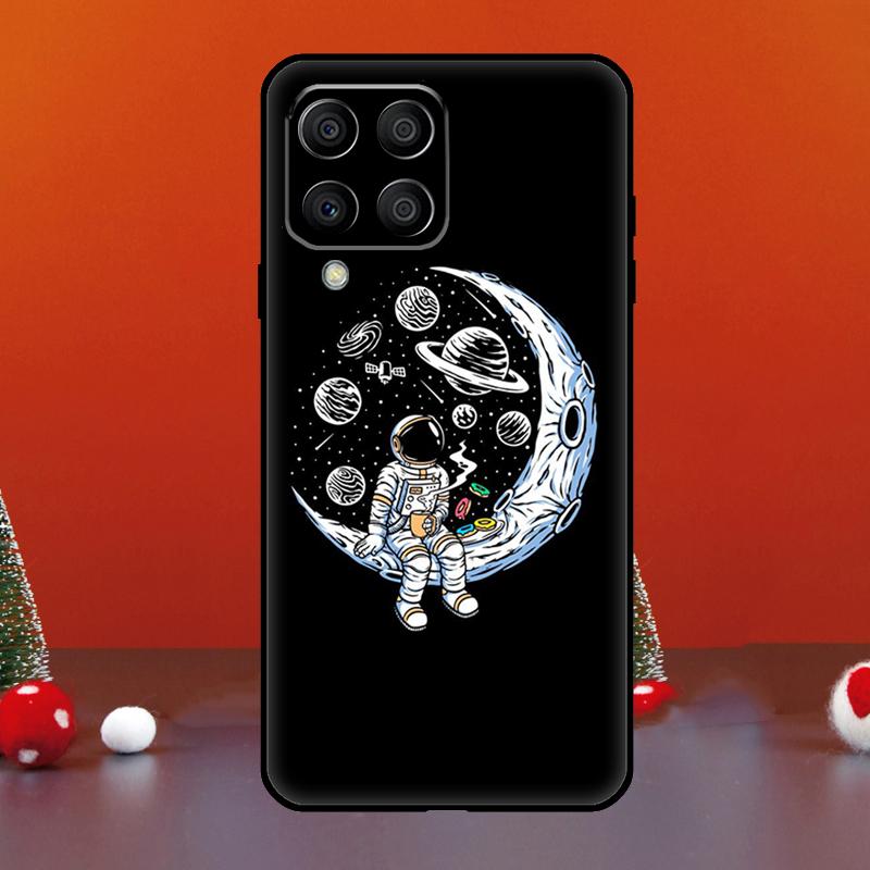 Aesthetic Space Moon Astronaut For Samsung Galaxy M33 M13 M35 M53 M11 M21 M31 M55 M15 M14 M34 M54 M12 M32 M52 M06 M16 Case