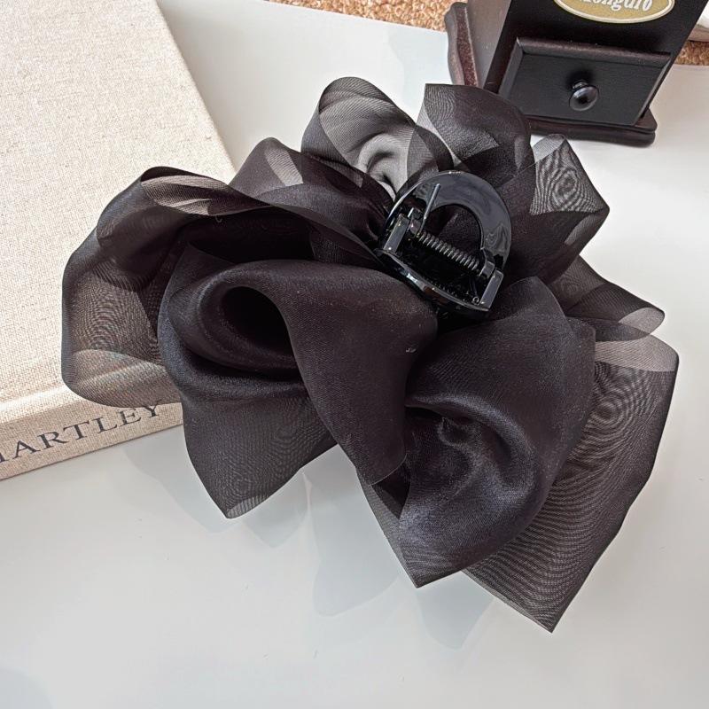 

Большая прозрачная заколка-краб с 3D бантом, Элегантная заколка-краб для волос с задним зажимом для девочек и женщин, Заколка-акула, Премиум качество, Праздничное настроение