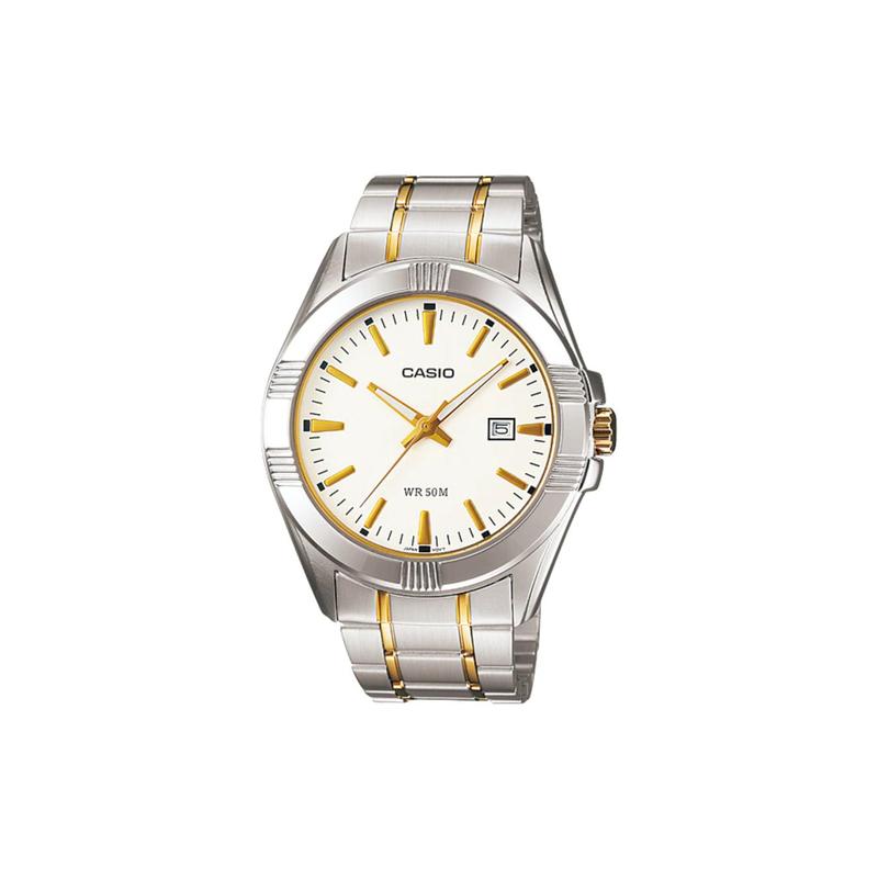

Casio Fashion Trend Quartz Movement Japanese and Korean Watch Men s Watch White Dial MTP-1308SG-7A білий