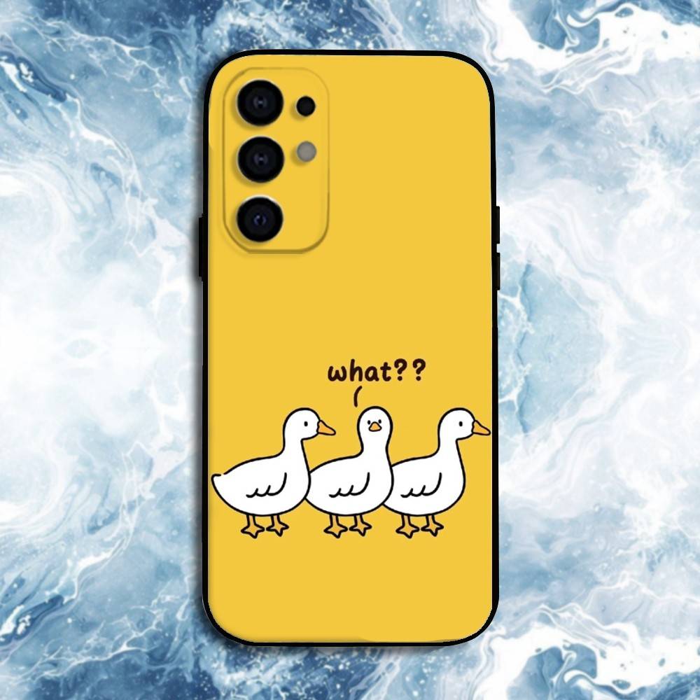 Cartoon Cute Goose  Phone Case For Samsung S25,S24,S23,S22,S21,S20,Plus,Fe,Lite,Others Black Cover