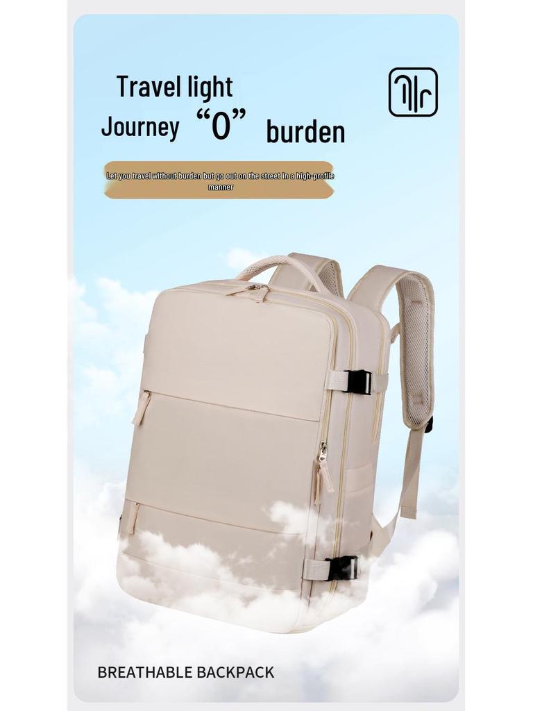 Men's Large Capacity Business Travel Backpack with Shoe Compartment