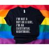 Nonbinary T Shirt Sarcastic Gender Queer Genderfluid Pride Outfit Enby LGBT Clothing Non Cis LGBTQIA Coming Out  Vintage