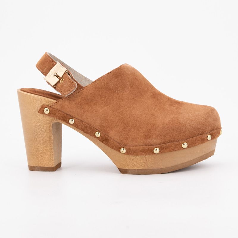 Brown Wedge Heel Clogs Miami Clog Woman SCHOLL