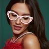 Anti-reflective Blue Light Cat Eye Reading Glasses for Women Fashion Irregular Pattern Eyeglasses Elderlypresbyopiaglasses