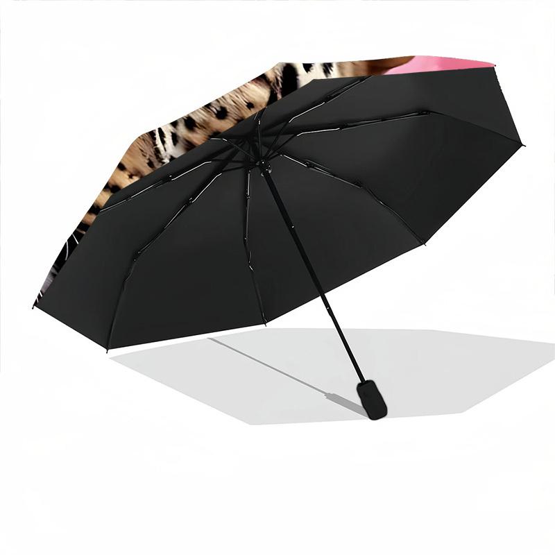1PC Leopard Print Automatic Open/close, All-Season Portable Folding Umbrella for Women & Men yy250919195
