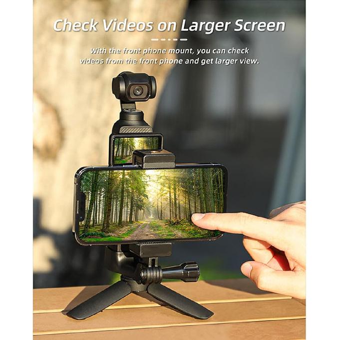 LICHIFIT Phone Holder for DJI Osmo Pocket 3 Camera Mount Front Mobile Phone Clip Clamp Smartphone Bracket Handheld Shooting Expansion Adapter
