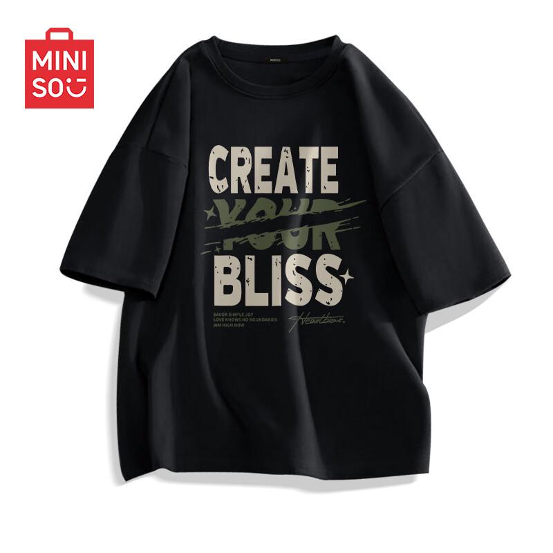 MINISO Men's Summer Pure Cotton Loose Fit T-shirt