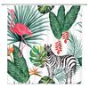 Green Tropical Plants Shower Curtain Bathroom Waterproof Polyester Shower Curtain Leaves Printing Curtains for Bathroom Shower