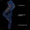 Women Printed Tight-fitting Super Stretch Leggings High Waist Outer Wear Sexy Close-fitting Imitated Denim Jean Leggings(Suitable for Weight 40-85kg)