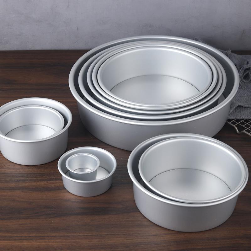 Kitchen Round Cake Mold Set Aluminum Alloy Cake Pan Set Non Stick Baking Pans 4/6/8 Inch Cakes Mould Removable Bottom Cocina
