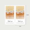 50-Pack Floral Ocean Thank You Stickers for Gift Box Sealing and Packaging Decoration