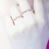 Purple Gold Plated Rose Gold Love Hollow Ring Simple Fashion Personality Temperament Wind Color Gold Live Ring