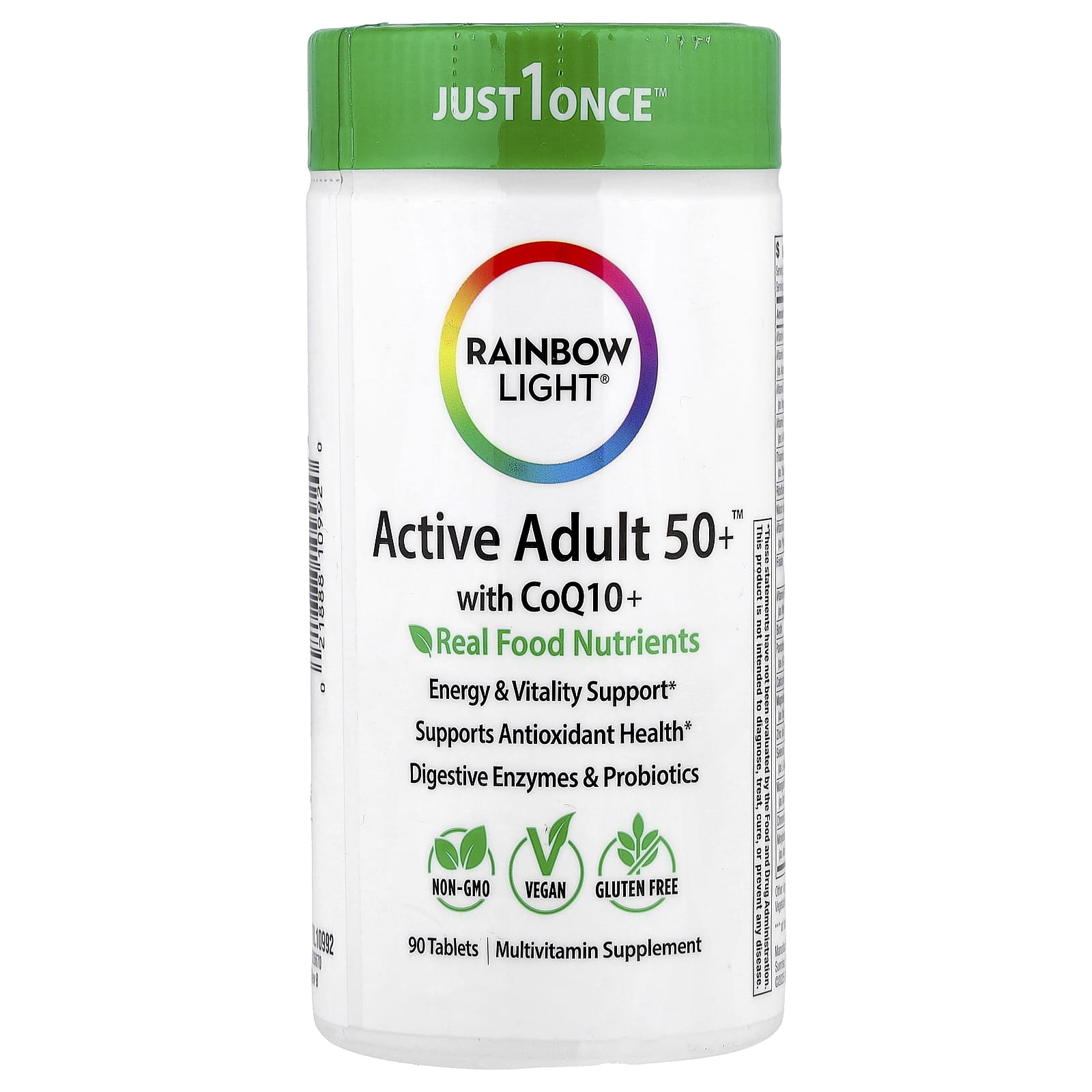 

Rainbow Light, Active Adult 50+™ CoQ10+, 90 Tablets