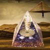 Natural Crystal Lucky Stone Pyramid Handmade EMF Protection Healing Pyramids Art Carfts Gifts Ornaments for Yoga Meditation