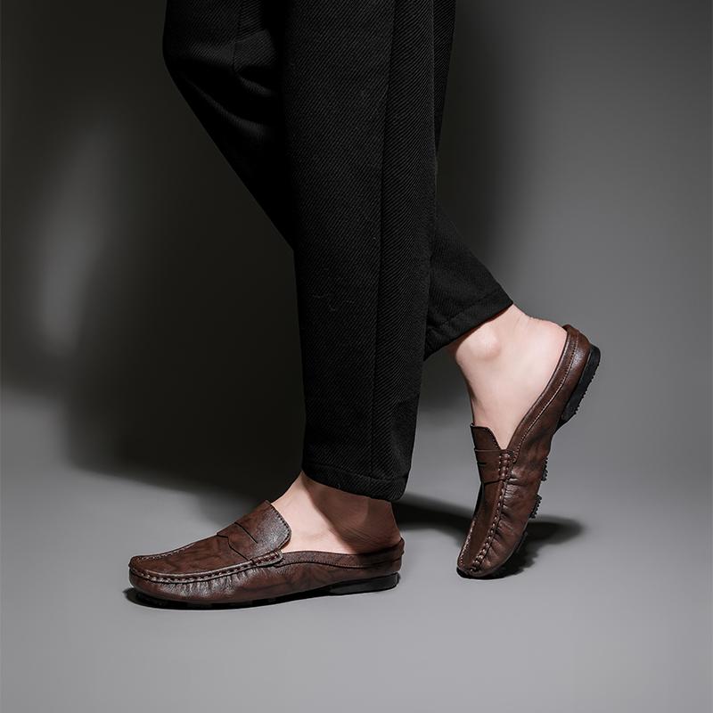 Casual Men's Leather Shoes Classic Elegant Gentleman Style Leisure Outdoor Street or Business Office Party Breathable Shoes