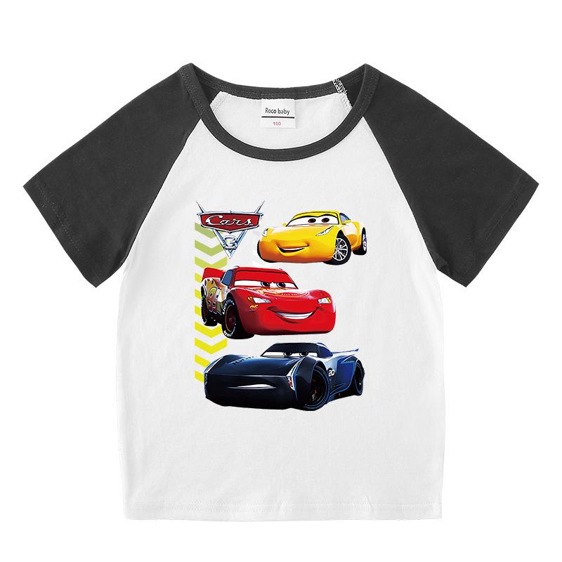 Letni komplet dwuczęściowy dla chłopca: T-shirt z krótkim rękawem i spodenki - casualowy strój sportowy