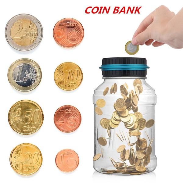 Digitale Spardose Münzbank LCD-Anzeige Automatisches Sparen Münzzählerbox Weihnachtsgeschenk