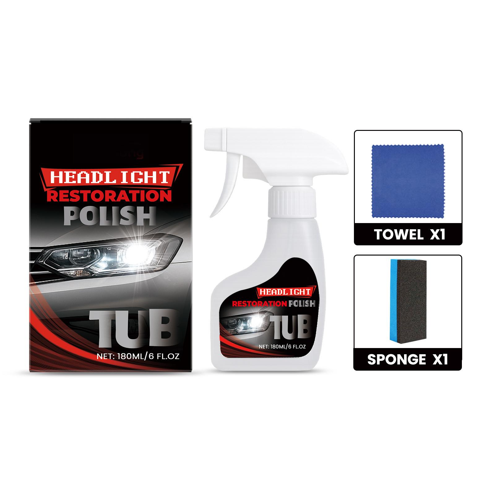 

Car Headlight Maintenance Kit, Cleaning, Care, Brightening, And Light Transmission Restoration Of Headlight Surfaces. 180ml One Size