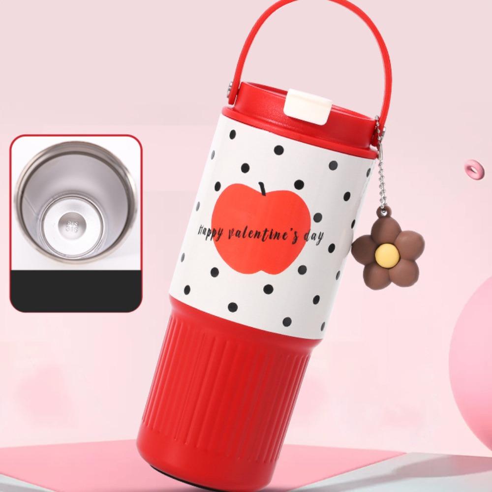 304 Stainless Steel Cold Drink Tumbler Portable with Drinking Straw Thermo Water Bottle 710ML Large Capacity Leak Proof