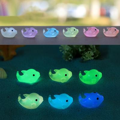 Fornitura di micro-paesaggi con muschio in resina luminosa da giardino da 10 pezzi