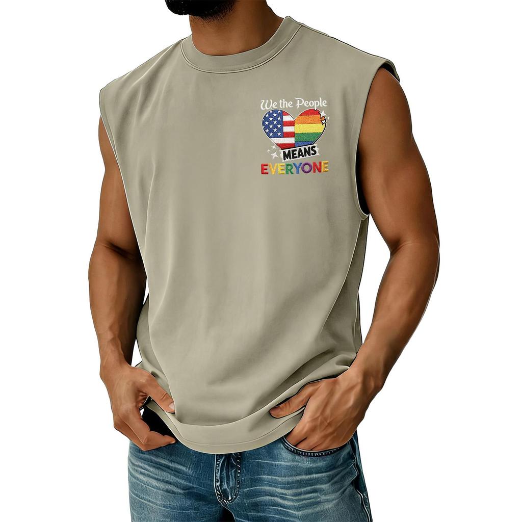 Men's Casual Independence Day Printed Tank Top