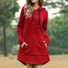 YYFS Women's Fashion Fall Winter Solid Color Print Long Sleeve Casual Dresses