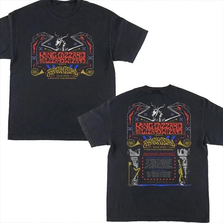 

New King Gizzard and The Lizard Wizard 2025 Tour Unisex S-4XL Shirt High-end Luxury Is for Both Men and Women Top Y2k L