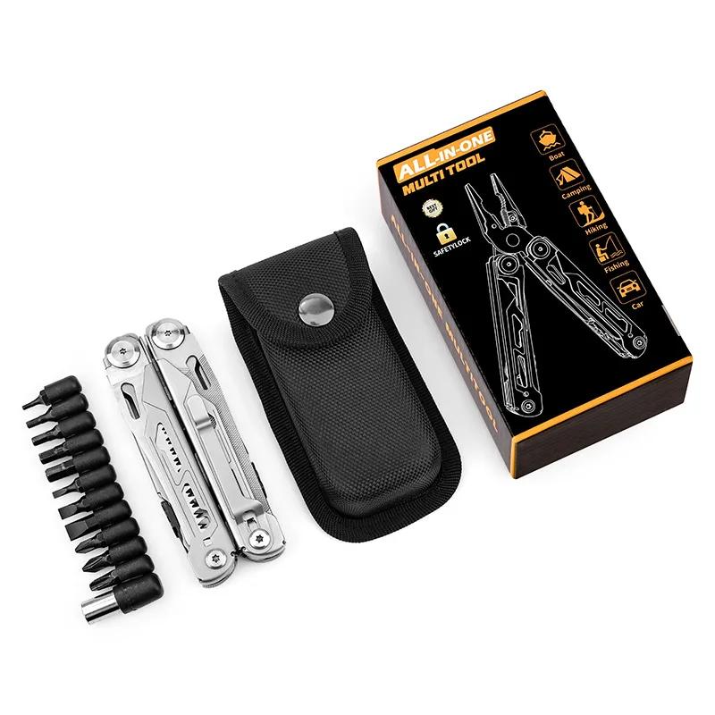 Multifunctional Folding Pliers Stainless Steel Knife Screwdriver Cutter for Outdoor Survival Camping Hunting Hiking