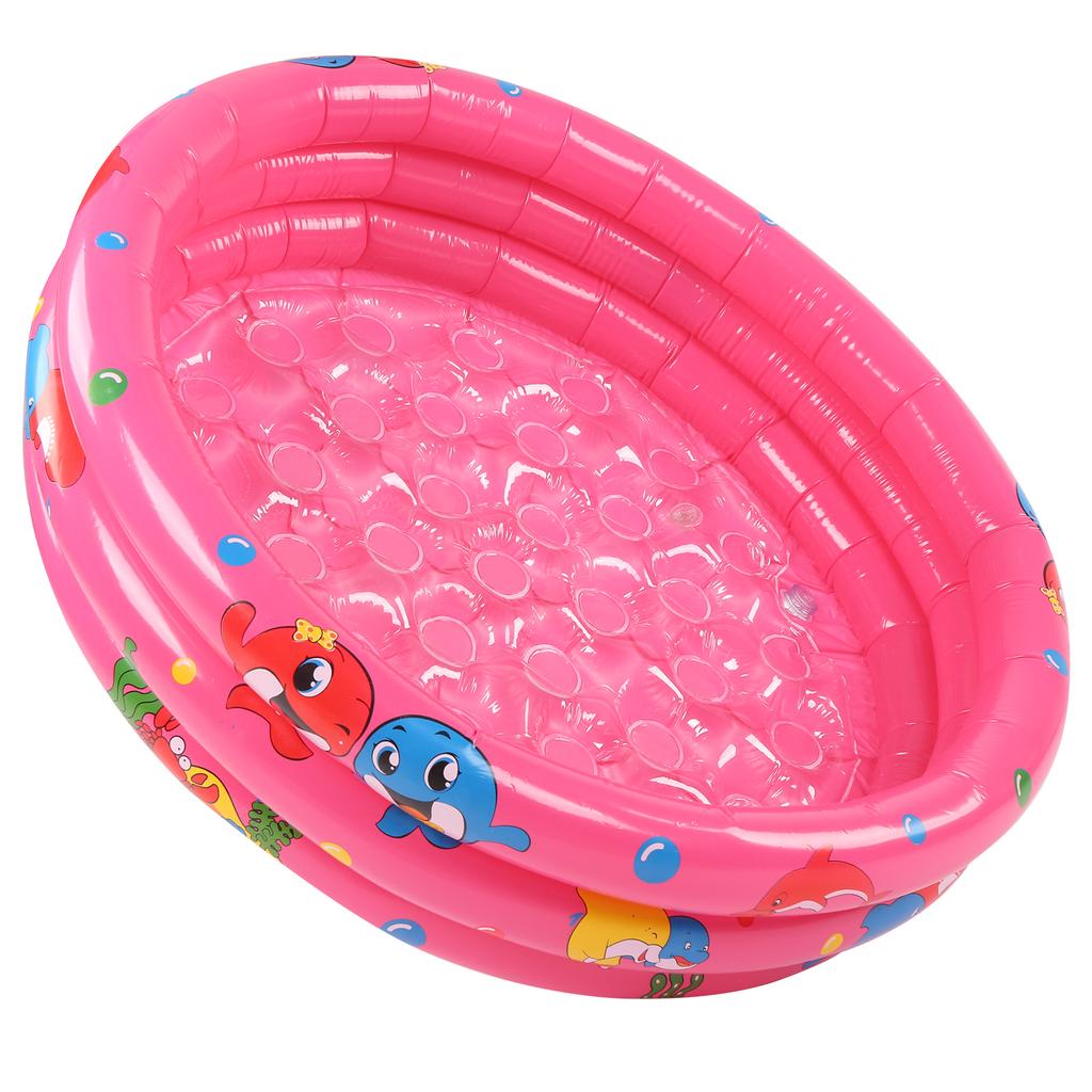 Indoor Outdoor Baby Swimming Pool Round Inflatable Children Water Game Play Pool Pink120cm 47.2in