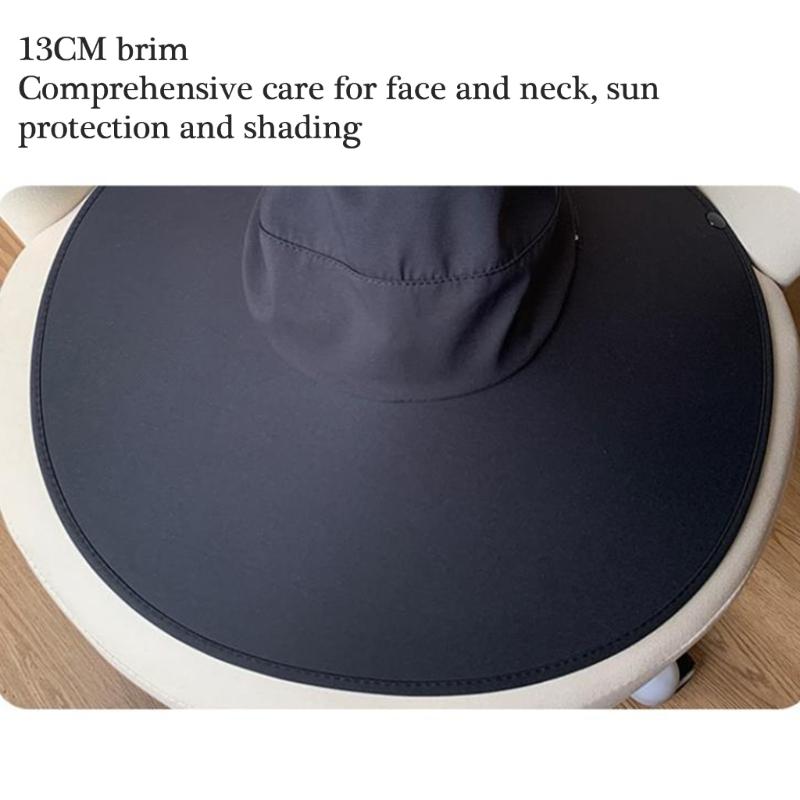 Long Brims Sun Hat Breathable Sun Hat Sunshade Neck Coverage Hat for Women Adjustable Hat Outdoor Hiking Camping Caps