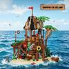 Pirate Shipwreck Island Model Building Blocks - Educational Toy Gift for Kids