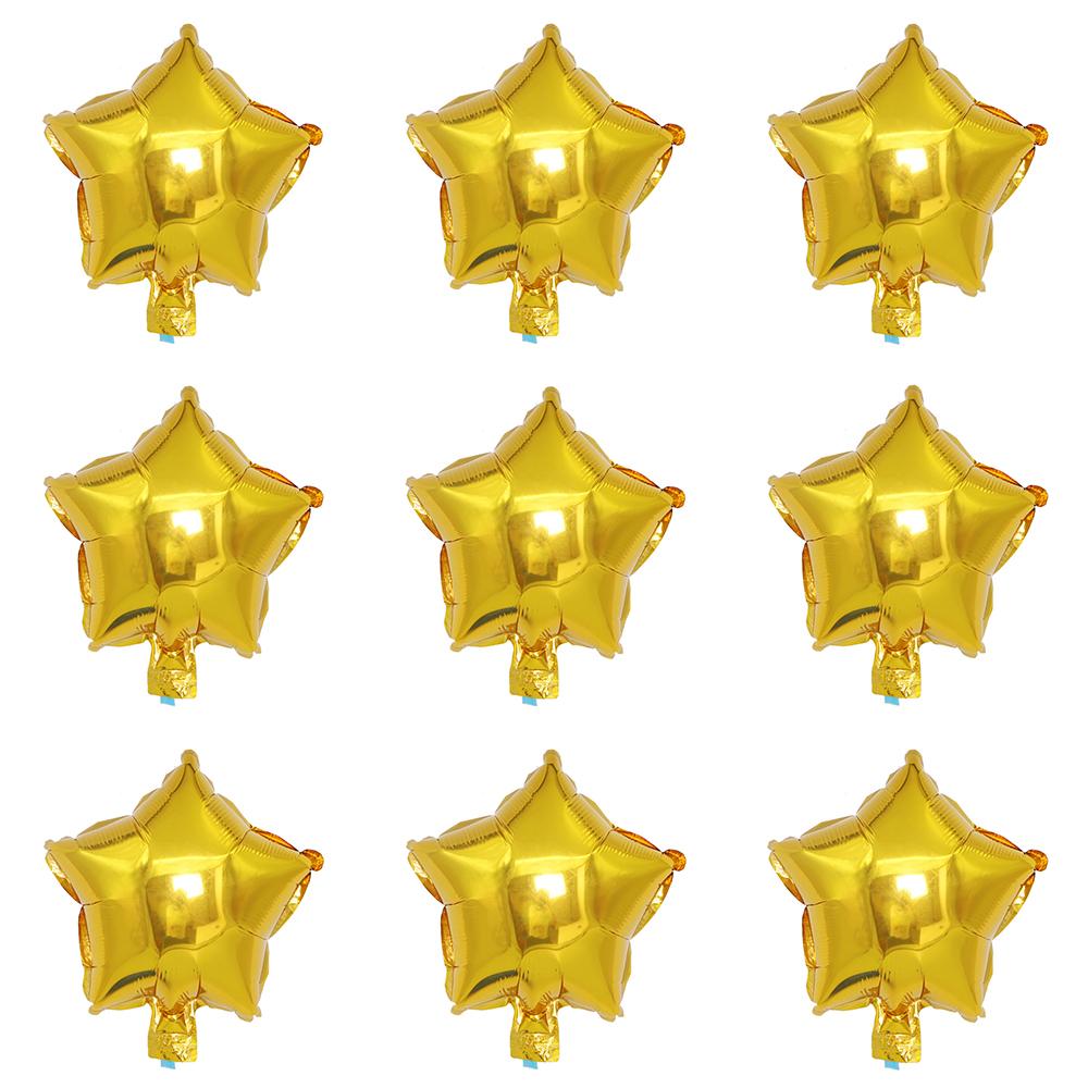 18inch Gold Star Foil Balloons Black Red Silver Five Star Balloon Set Birthday Party Decor Baby Shower Gender Reveal Decoration