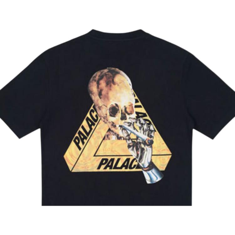Palace Skeleton Short Sleeve T-Shirt Unisex Tops Black PAL-SS18-077