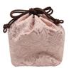 [Hasegawa] Lace Drawstring Bag, Square Bottom, Japanese Style, Kimono, Yukata, Made In Japan (Pink)