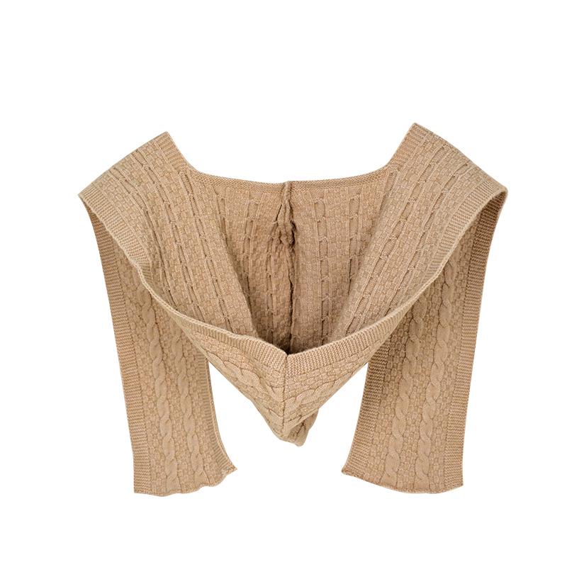 Women's Korean Knitted Hooded Shawl Vest - Casual Solid Color Layered Outerwear