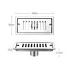 Shower Drain Long Stainless Steel Deodorant Removable Floor Drain for Bathroom Hotel 20cm Middle