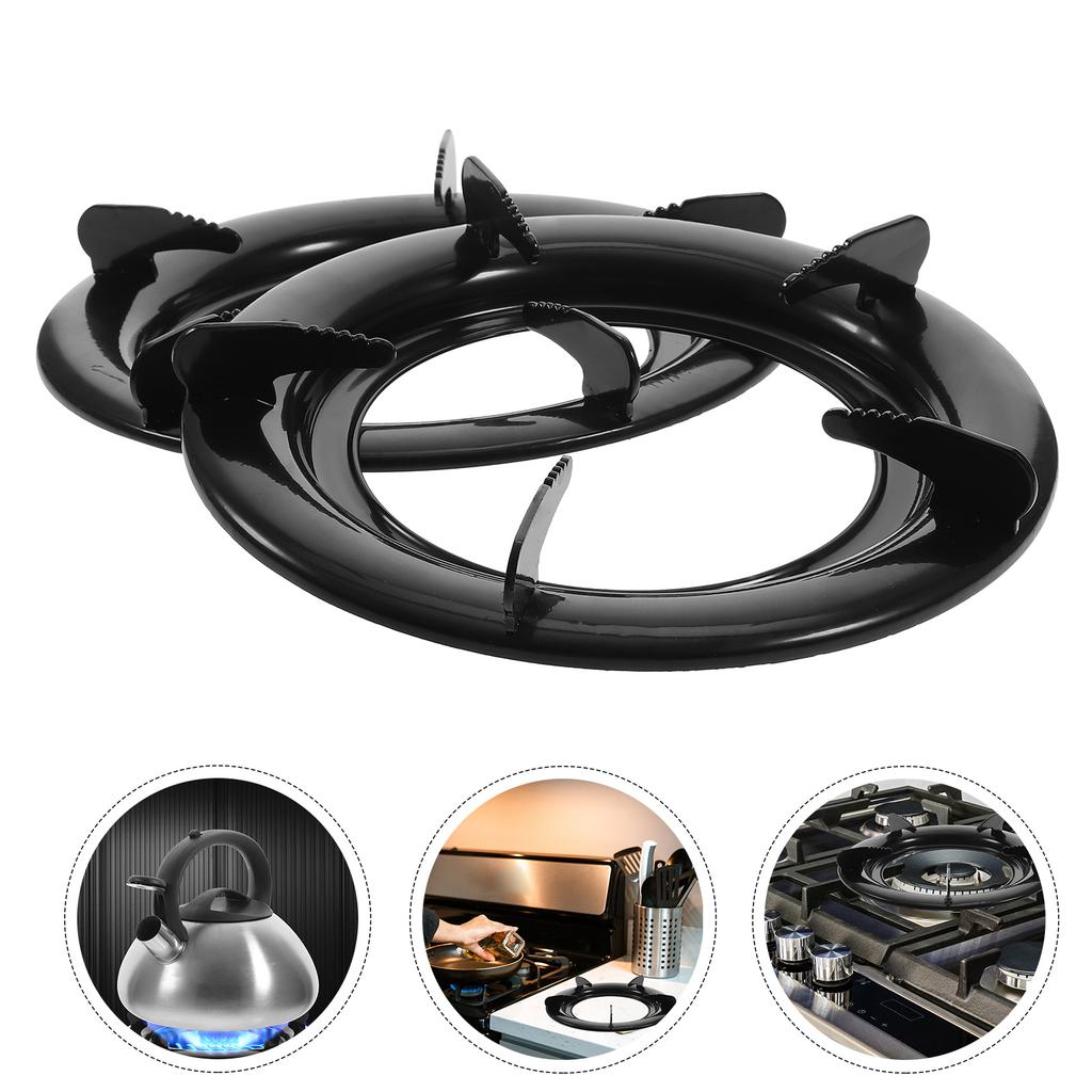 2 Pcs Gas Stove Bracket Kitchen Tool Wok Iron Grilling Accessories Support Accessory